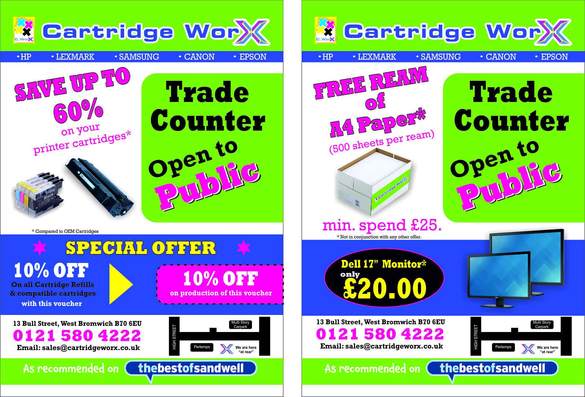 Get 10% off in Cartridge Worx, West Bromwich