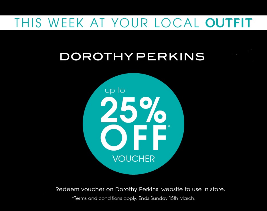 25% off in Dorothy Perkins – Outfit, New Square Shopping Centre, West Bromwich