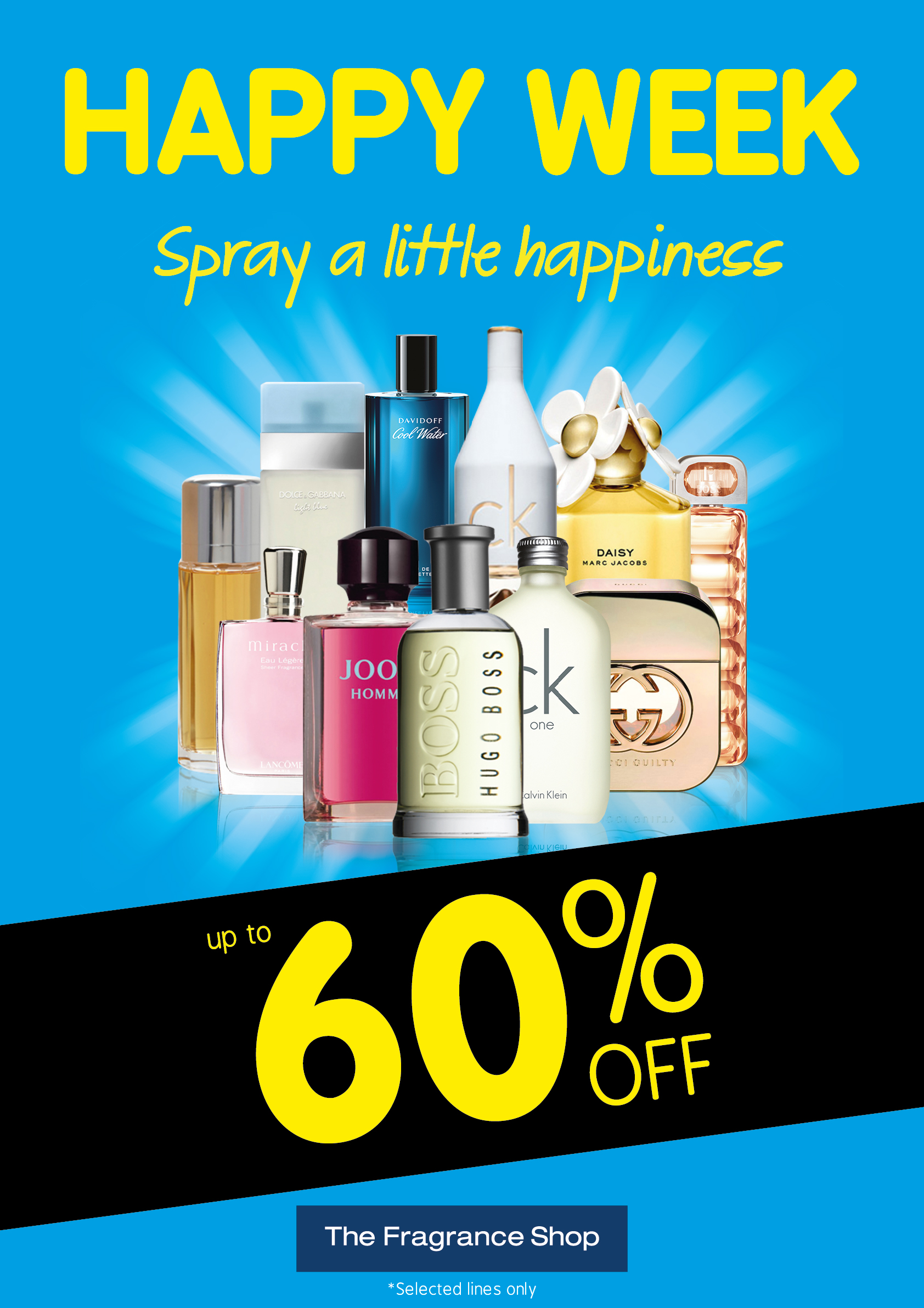 The Fragrance Shop with up to 60% off during Happy Week