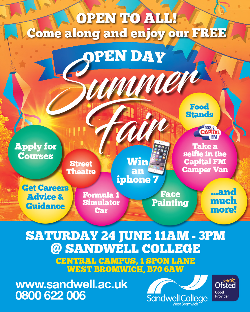 Summer Fair at Sandwell College on 24th June 2017