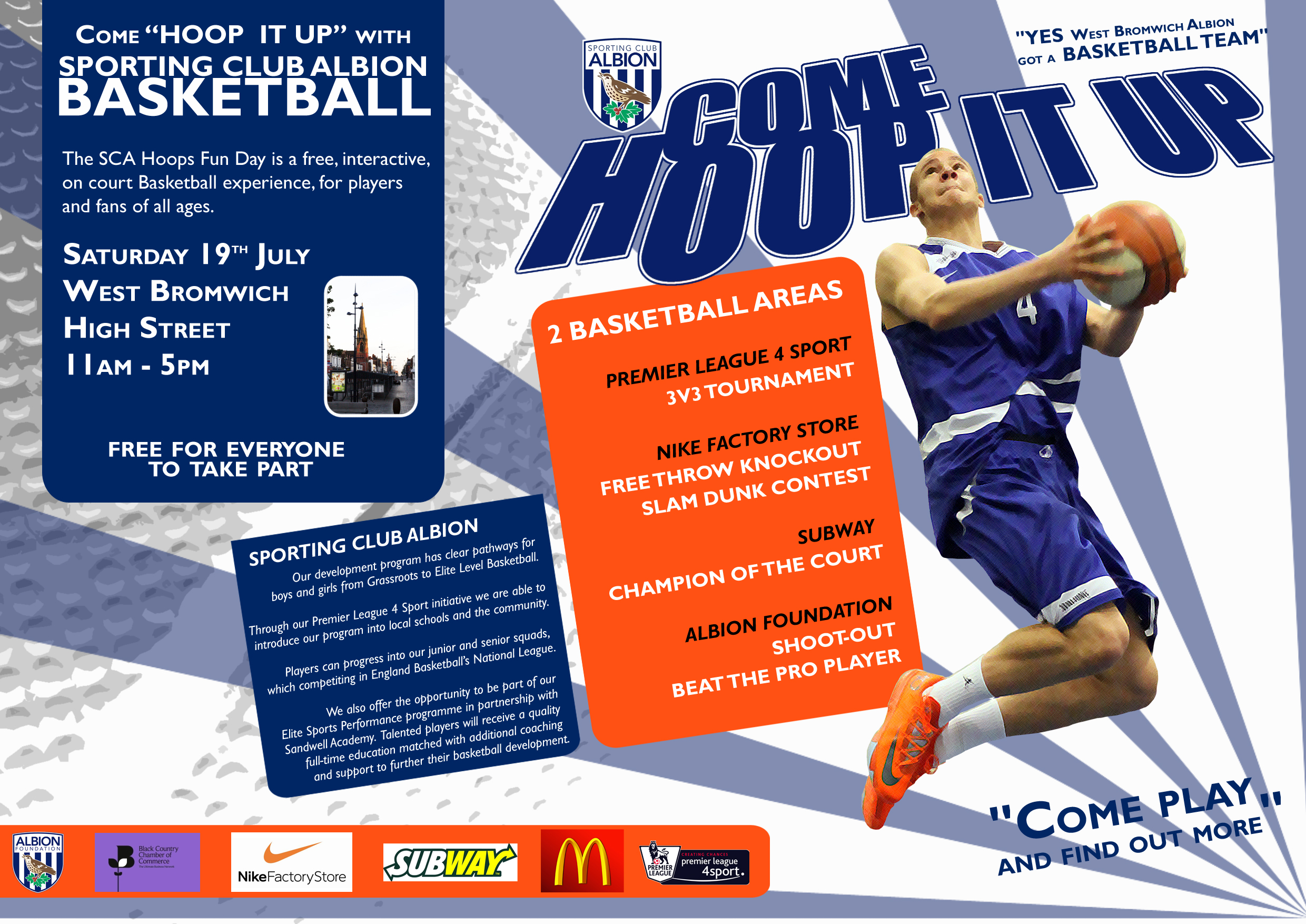 **CANCELLED due to weather** West Bromwich Albion Foundation Bastketball Event 19/7