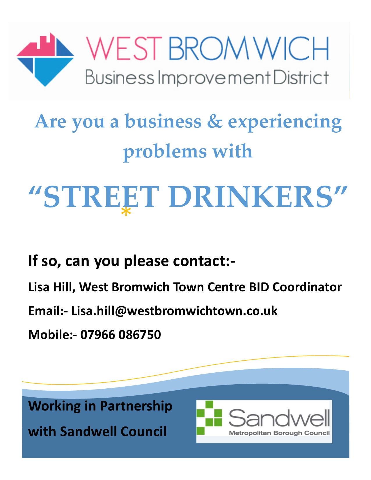 Are you a business & experiencing problems with Street Drinkers ??