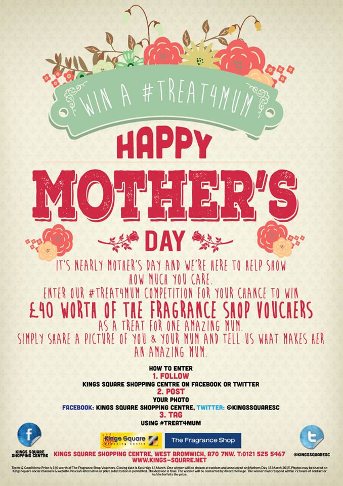 Happy Mothers Day Competition from the Kings Square Shopping Centre