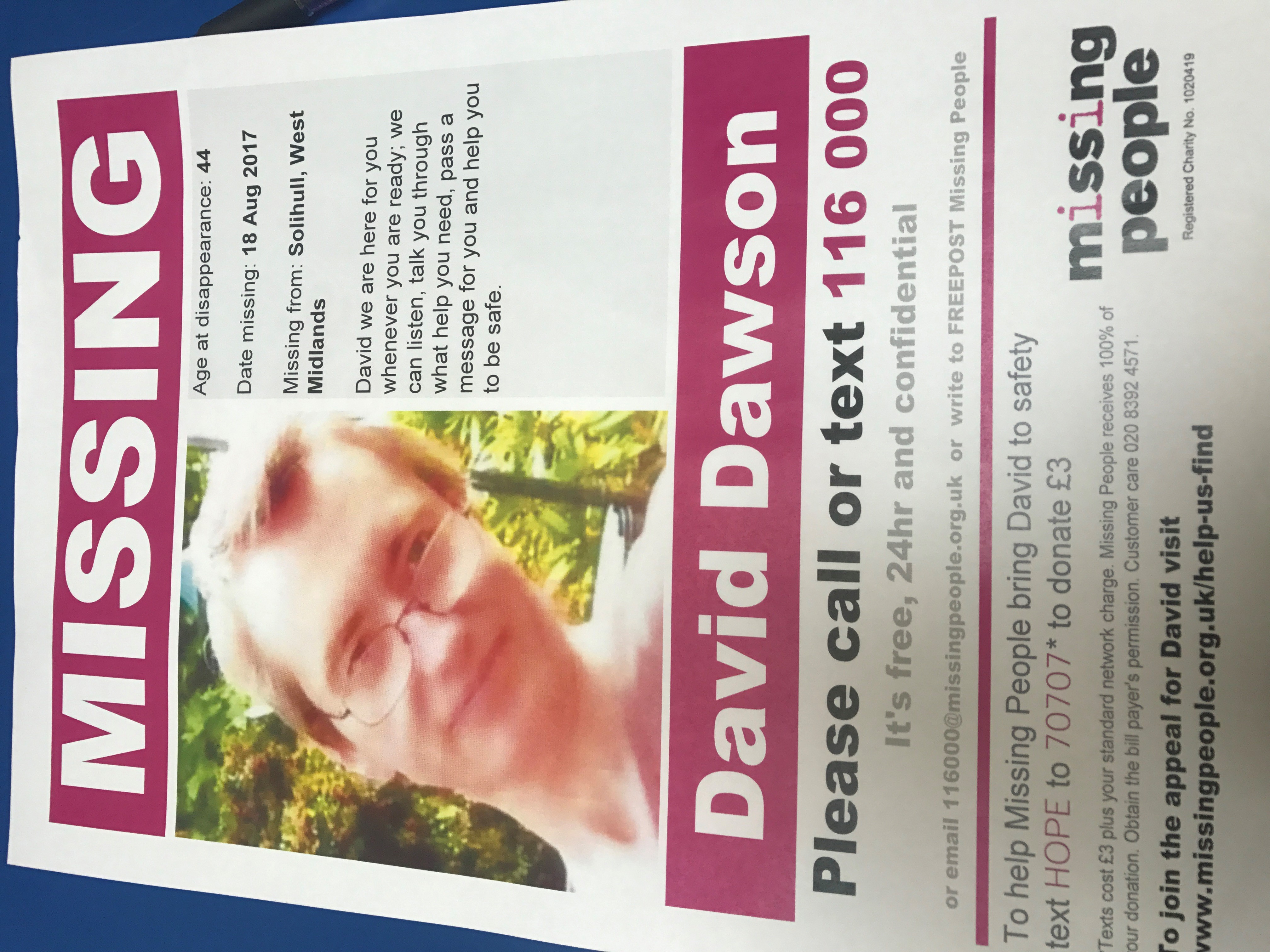 Missing – David Dawson