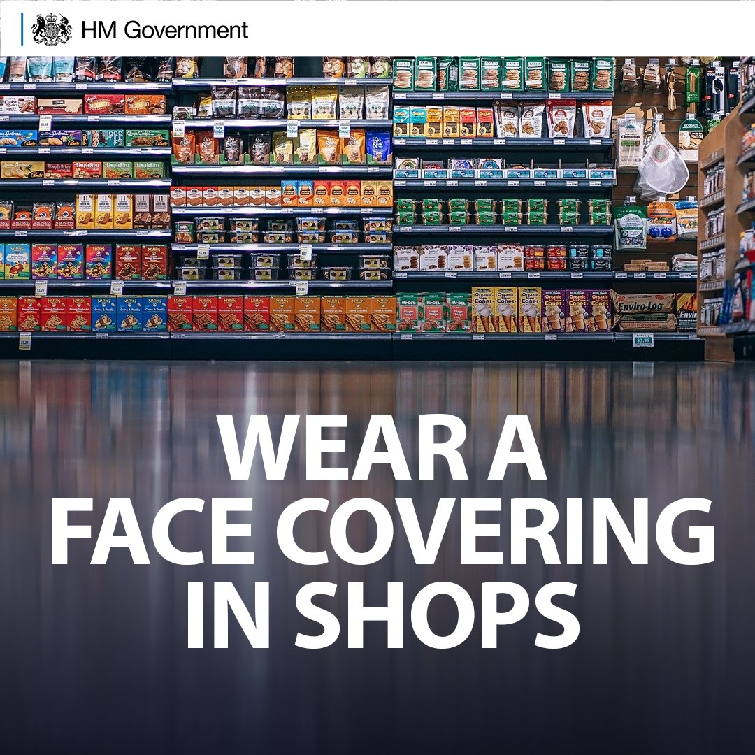 Face Masks in Shops – Mandatory from 24/07/2020