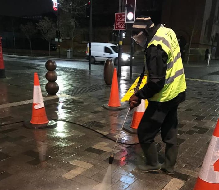 Intense Jetwashing on West Bromwich High Street