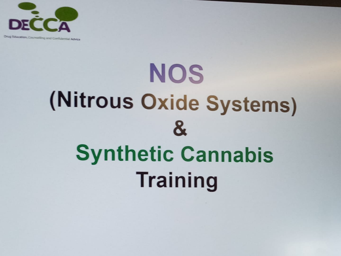 Nitrous Oxide & Synthetic Cannabis Training for the BID Team