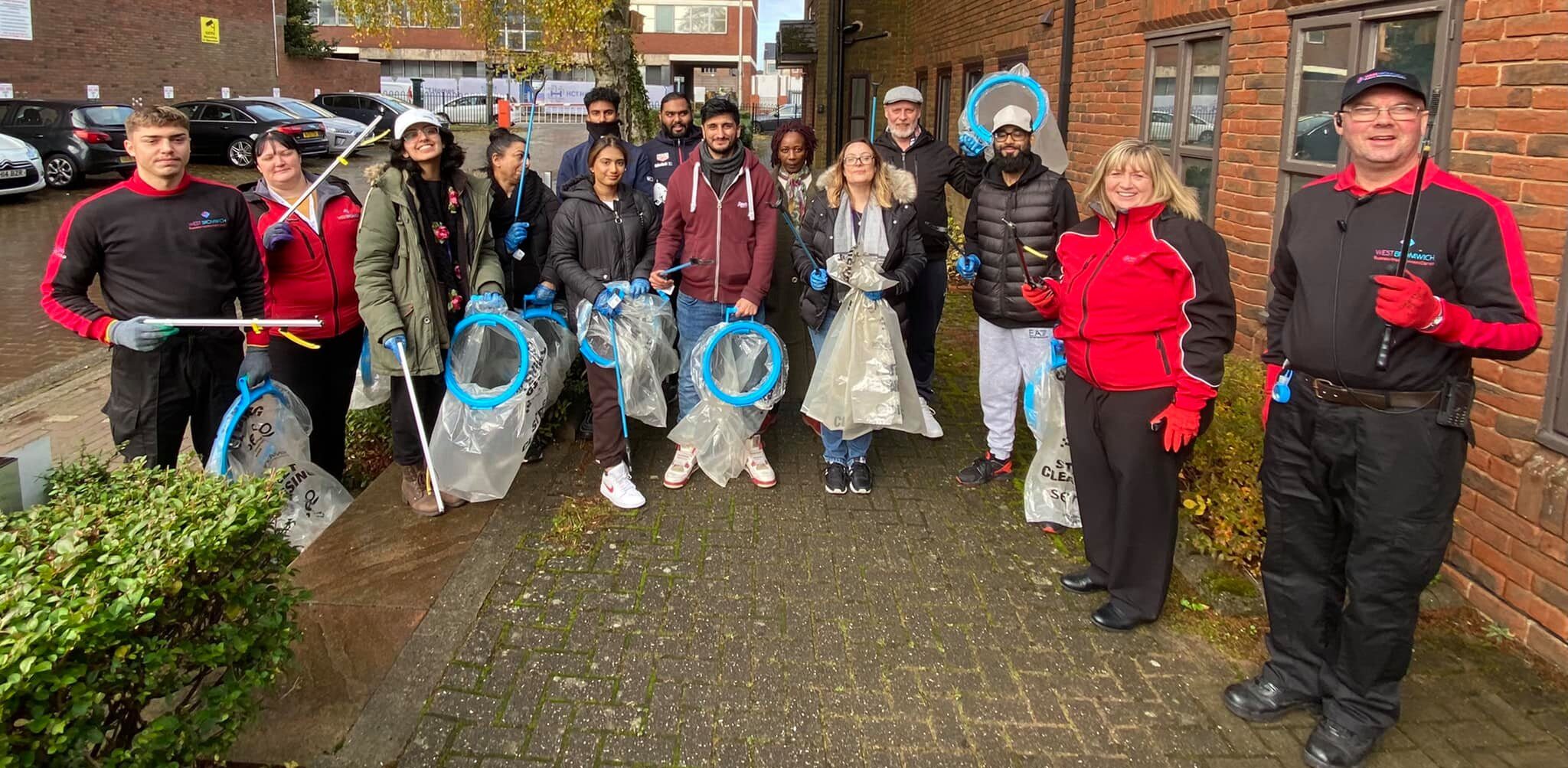 West Bromwich BID Litter Pick with BT