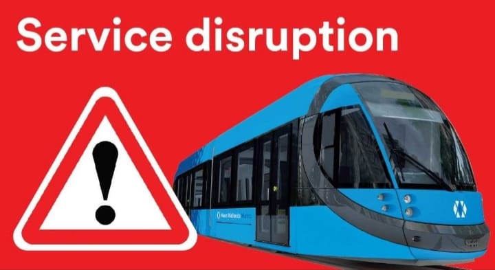West Midlands Metro Service Suspended