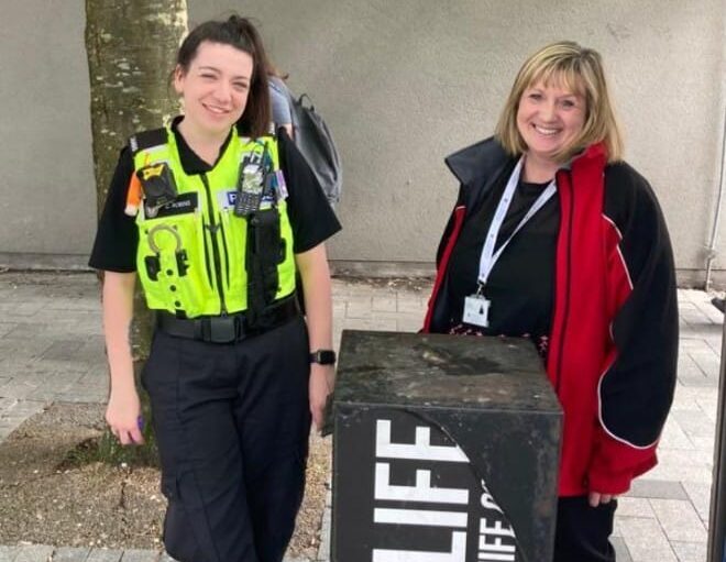 West Bromwich BID Empty the Knife Bin with West Bromwich Police