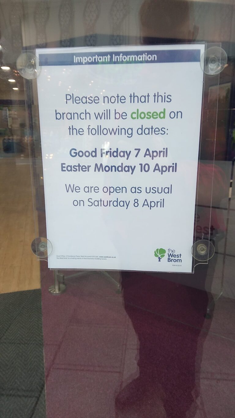 West Brom Building Society easter break 2023 West Bromwich Business