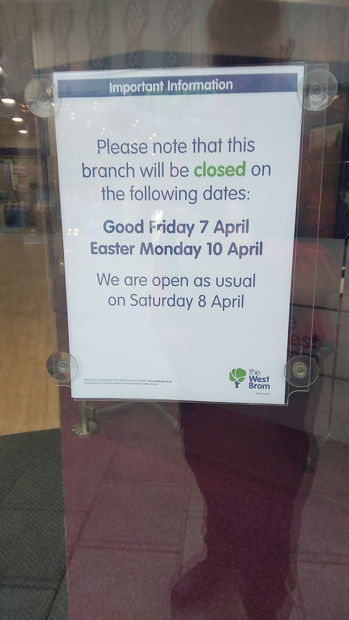 West Bromwich Building Society Easter Bank Holidays
