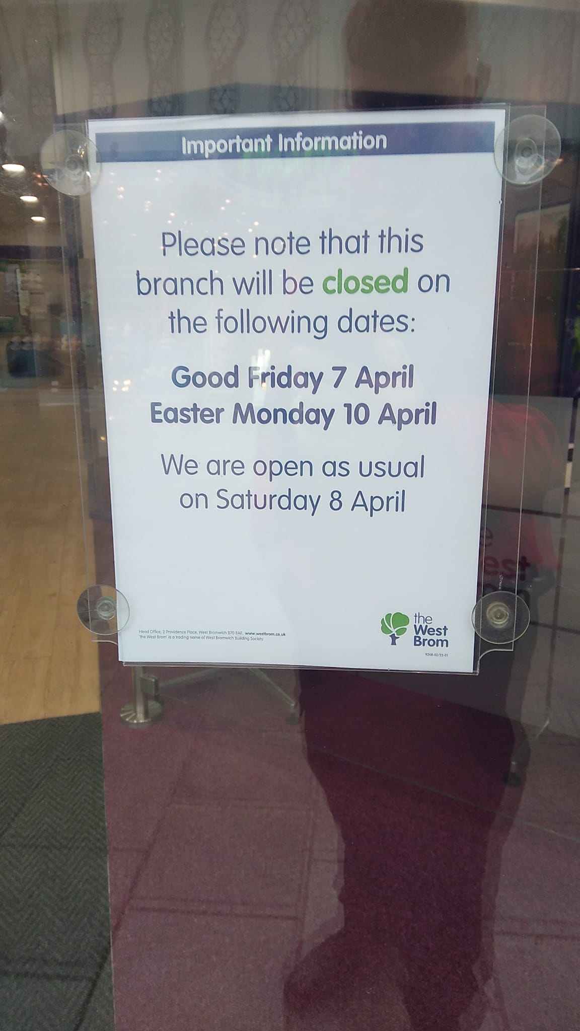 West Bromwich Building Society Easter Bank Holidays – West Bromwich 
