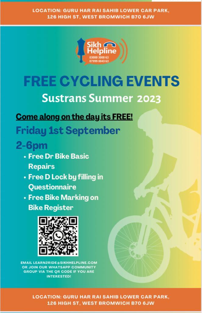 Free Cycling Events in West Bromwich