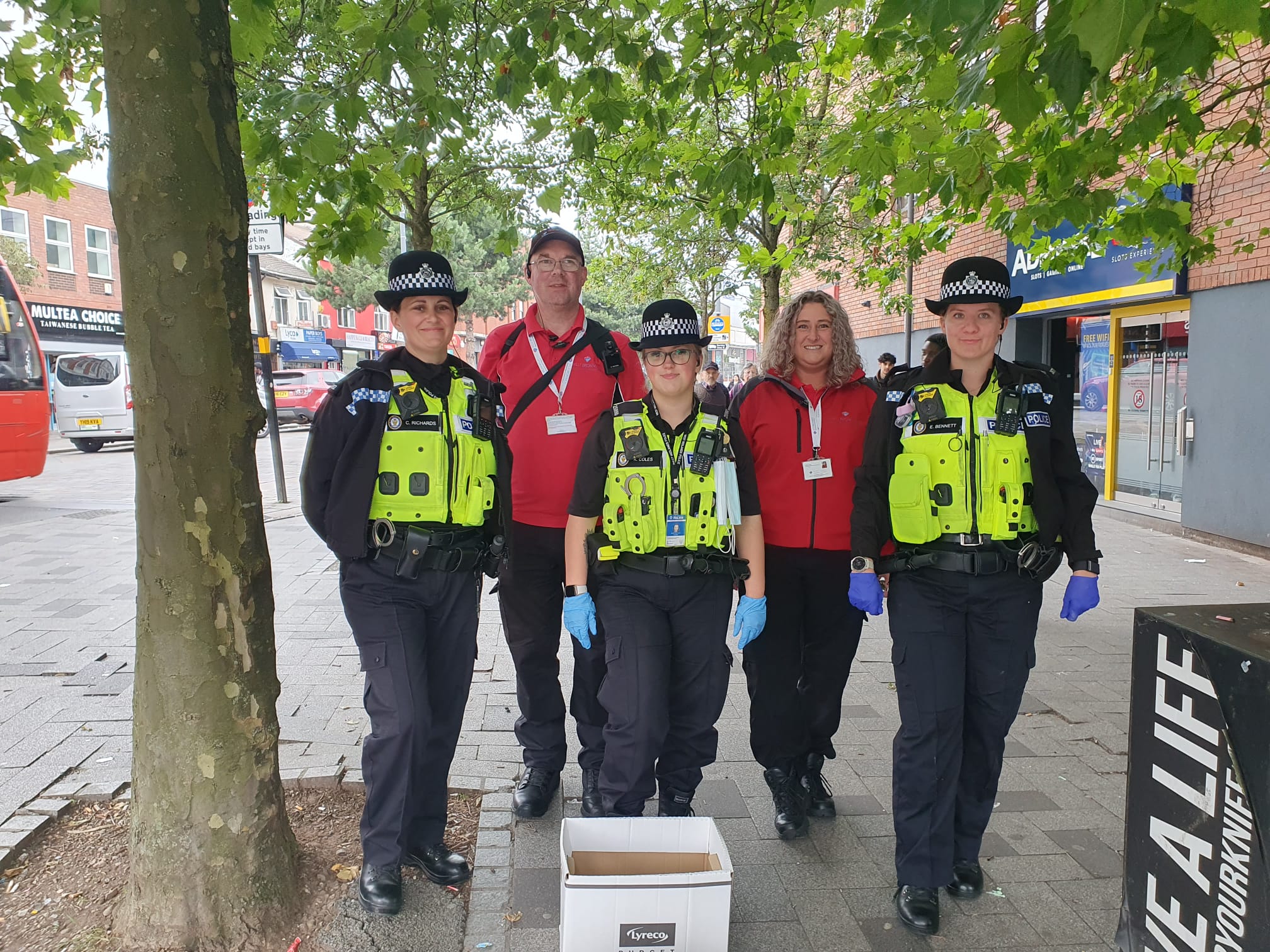 Sandwell Police and West Bromwich BID emptied the knife bin today