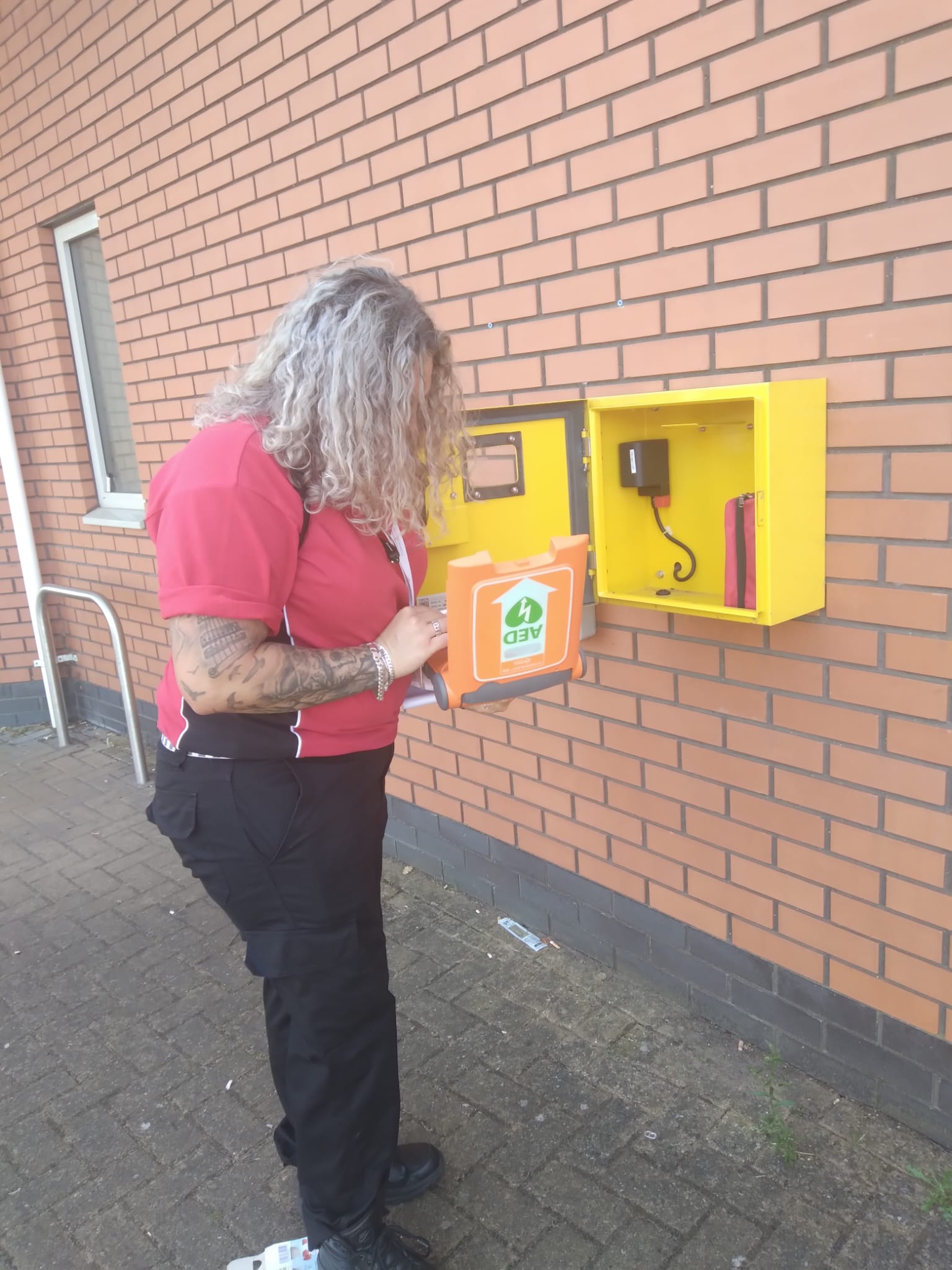 West Bromwich BID doing our checks on defibrillator pack
