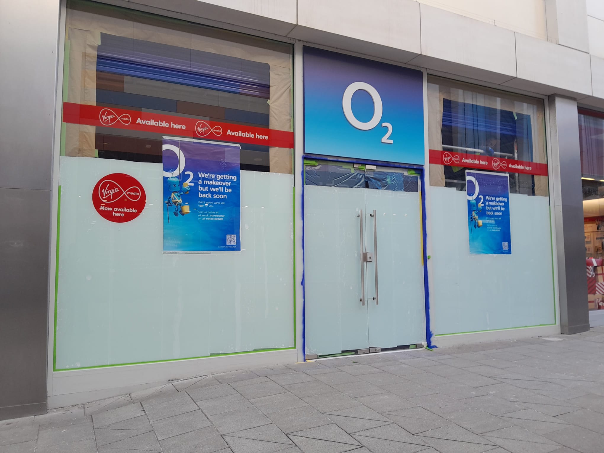 O2 New Square Shopping Centre is closed for refurbishment