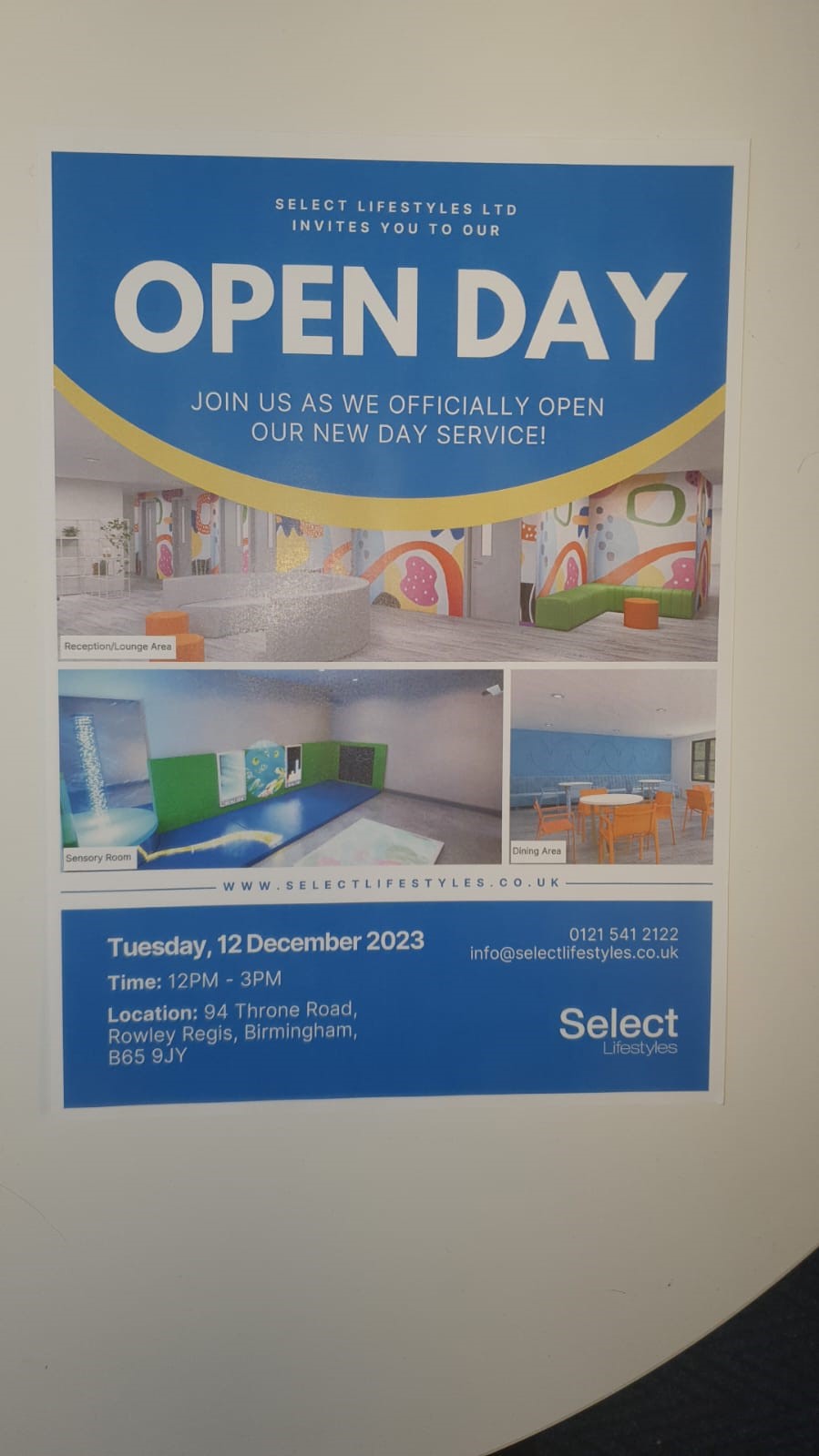 Open Day next Monday 11th December at Select Lifestyles Limited