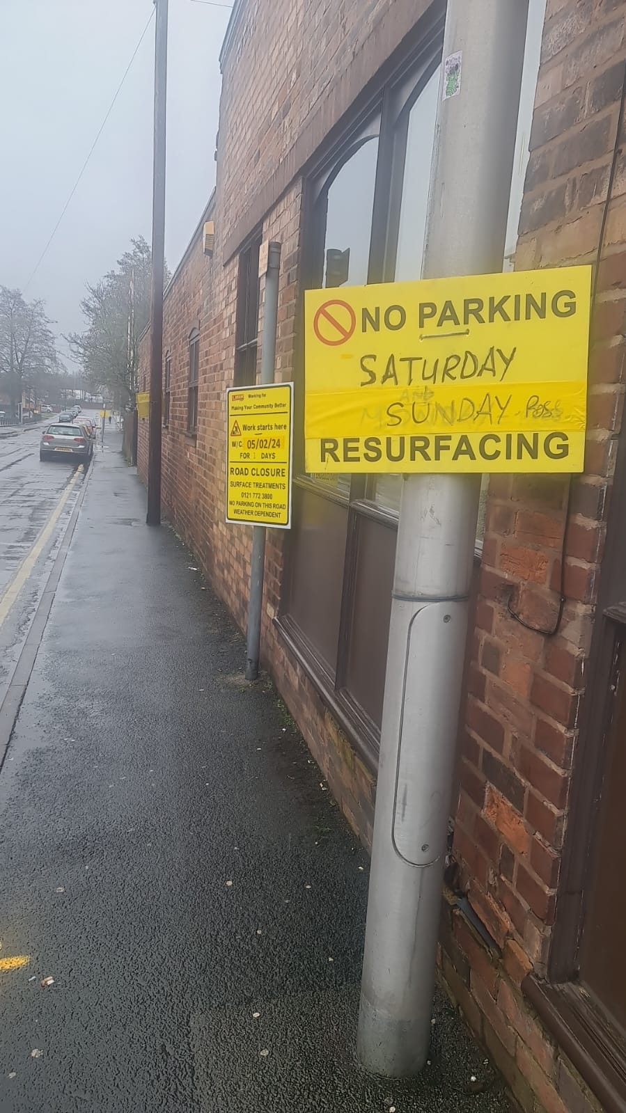 No parking on Teple Street 11th and 12th February