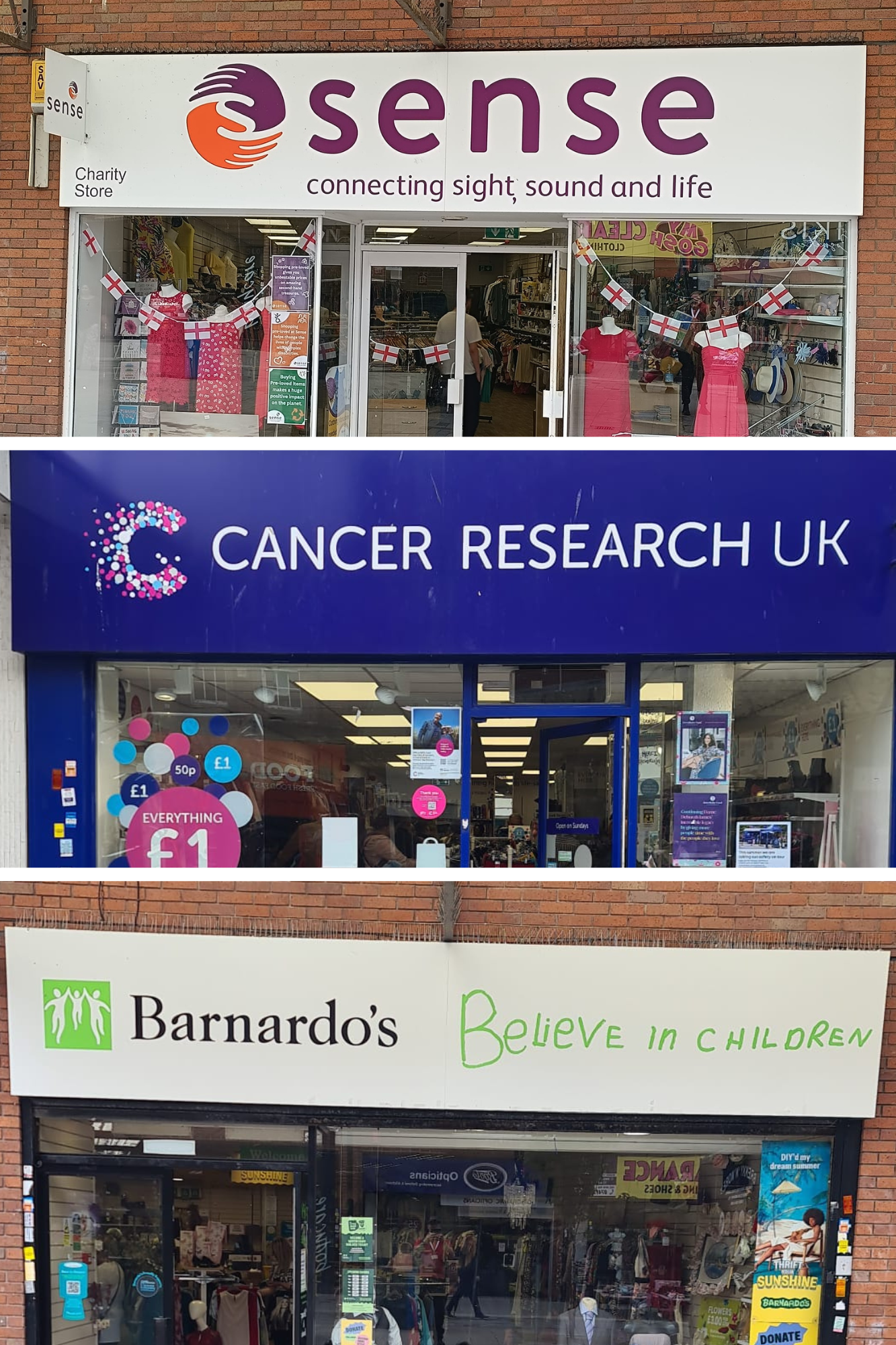 Charity shops in our BID area