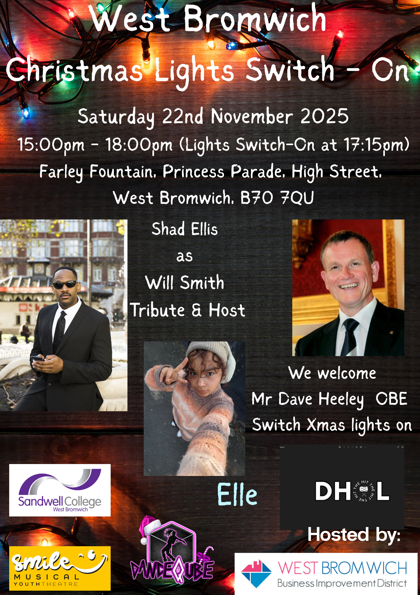 West Bromwich Christmas Lights Switch-On 22/11/2025